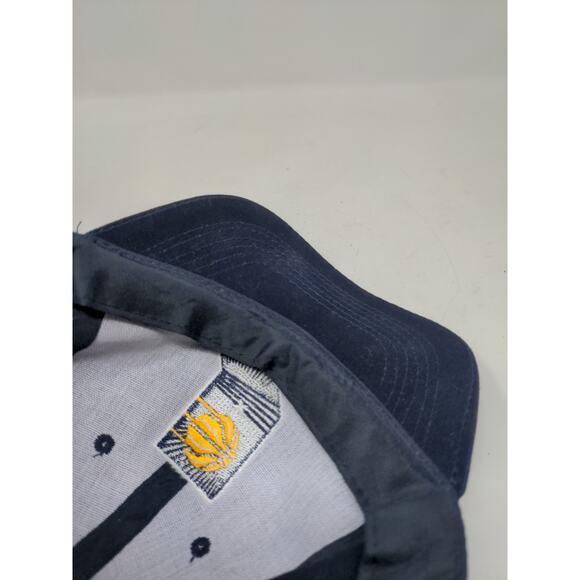 Main Gate NBA Indiana Pacers Hat Embroidered State Logo Blue Strapback - Picture 8 of 10